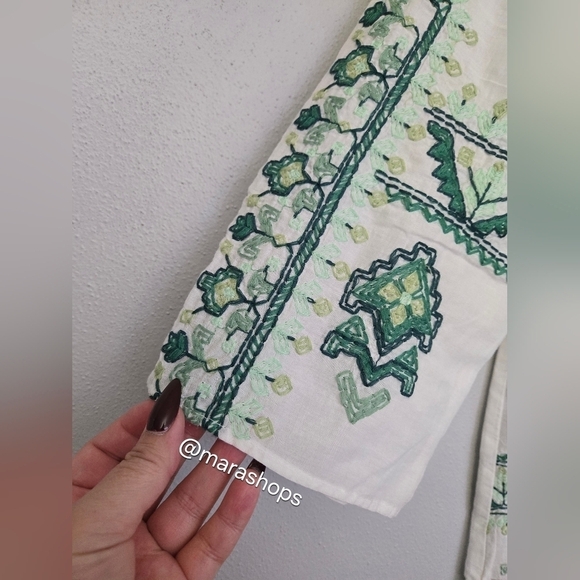 Zara Embroidered Long Tunic Shirt - Picture 4 of 6